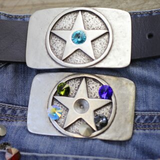 Star Belt Buckle Base for Swarovski Crystal  Rivoli 12 mm Western Design