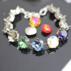 Bracelet bezel settings for Swarovski 12mm Cushion...