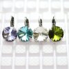 Ohrringe mit Rivoli Swarovski kristall Damen Ohrringe Ohrschmuck 12 mm Crystal