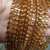 1 m Raw Brass empty Bracelet cupchain for 6 mm Chatons Swarovski Crystals