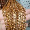 1 m Raw Brass empty necklace cupchain for 6 mm Chatons Swarovski Crystals