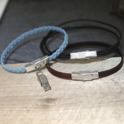 Hochwertige Armbandverschlüsse – 5mm, 10mm, 12mm | Für Lederarmbänder & DIY-Schmuck | 1 Stk.