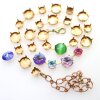 Chain Setting for Swarovski Chatons and Rivoli Stones (8 mm & 12 mm) in Raw Brass