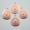 5 stk. Mandala Anhänger in Rose Gold – 22mm, Boho-Stil Schmuckstück