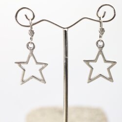 10 pc Star Pendants in Antique Silver - Zamak for DIY Earrings & Necklaces | Wholesale Jewelry Supplies