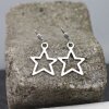 10 pc Star Pendants in Antique Silver - Zamak for DIY Earrings & Necklaces | Wholesale Jewelry Supplies