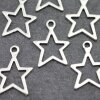 10 pc Star Pendants in Antique Silver - Zamak for DIY Earrings & Necklaces | Wholesale Jewelry Supplies