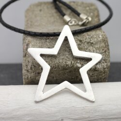 10 pc Star Pendants in Antique Silver - Zamak for DIY...