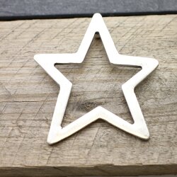 10 pc Star Pendants in Antique Silver - Zamak for DIY...