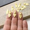 5 pcs Matte Gold-Plated Spear Tribal Pendants for Jewelry Making, Ethnic Charms for DIY Necklaces and Earrings