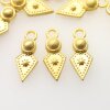 5 pcs Matte Gold-Plated Spear Tribal Pendants for Jewelry Making, Ethnic Charms for DIY Necklaces and Earrings