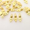 5 pcs Matte Gold-Plated Spear Tribal Pendants for Jewelry Making, Ethnic Charms for DIY Necklaces and Earrings