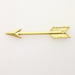 3 Stk. Stammes-Pfeil Charm, Matter Goldener Messing Anhänger, Ethnische Charms für DIY Halsketten und Ohrringe