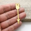 3 Pcs Tribal Arrow Charms, Statement Matte Gold Ethnic Pendants for DIY Necklaces & Earrings