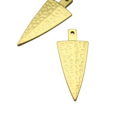 1 Pcs. Tribal Arrow Charms, Statement Arrow Pendants, Matte Gold Ethnic Charms, for DIY Necklaces and Earrings