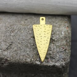 1 Pcs. Tribal Arrow Charms, Statement Arrow Pendants, Matte Gold Ethnic Charms, for DIY Necklaces and Earrings