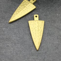 1 Stk. Stammes-Pfeil Charms, Matter Goldener Messing Anhänger, Ethnische Charms für DIY Halsketten und Ohrringe