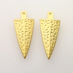 1 Pcs. Tribal Arrow Charms, Statement Arrow Pendants, Matte Gold Ethnic Charms, for DIY Necklaces and Earrings