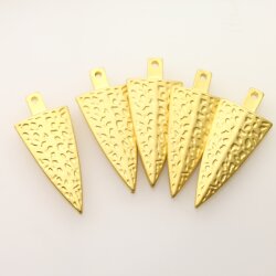 1 Stk. Stammes-Pfeil Charms, Matter Goldener Messing Anhänger, Ethnische Charms für DIY Halsketten und Ohrringe