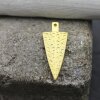 1 Pcs. Tribal Arrow Charms, Statement Arrow Pendants, Matte Gold Ethnic Charms, for DIY Necklaces and Earrings