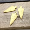 1 Pcs. Tribal Arrow Charms, Statement Arrow Pendants, Matte Gold Ethnic Charms, for DIY Necklaces and Earrings