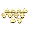 4 Pcs. Matte Gold Triangle Pendant & Bead, Reversible Geometric Charm, DIY Jewelry Supply