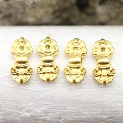 5 Stk.Kleiner Matter Goldener Vajra Anhänger oder Perle, Heiliges Symbol Komponente, Meditationsschmuck Teile