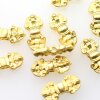 5 Pcs. Small Matte Gold Vajra Pendant or Bead, Sacred Symbol Component, Meditation Jewelry Findings