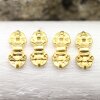 5 Pcs. Small Matte Gold Vajra Pendant or Bead, Sacred Symbol Component, Meditation Jewelry Findings