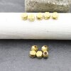 5 Pcs. Matte Gold Rose Beads, Brass Flower Spacer Beads, Jewelry Making Supplies