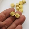 5 Pcs. Matte Gold Rose Beads, Brass Flower Spacer Beads, Jewelry Making Supplies