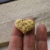 1 Pcs. Vintage Style Matte Gold Heart Pendant, Floral Filigree Charm, Romantic Jewelry Supply