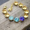 10mm Setting for Round Chatons, Rivoli & Metal Elements –Gold Cup Chain Bracelet. High-Quality Jewelry for DIY Projects