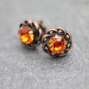 Antique Copper Post Earring Settings for 8mm Crystals – Swarovski & Preciosa Chatons/Rivoli