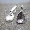 Antique Silver Earring Setting (Glue-In) for 14x10 mm Swarovski 4320 Pear Crystals