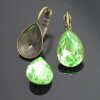 Antique Brass Earring Setting (Glue-In) for 14x10 mm Swarovski 4320 Pear Crystals