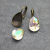 Antique Brass Earring Setting (Glue-In) for 14x10 mm Swarovski 4320 Pear Crystals