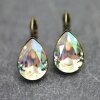 Antique Brass Earring Setting (Glue-In) for 14x10 mm Swarovski 4320 Pear Crystals