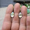 Antique Brass Earring Setting (Glue-In) for 14x10 mm Swarovski 4320 Pear Crystals