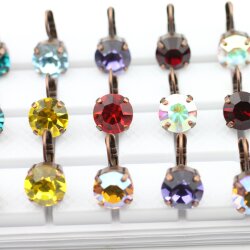 Earring setting for Swarovski Crystals Xirius Chaton 1028, 1088 or 1122 Rivoli, ss47 -10 mm