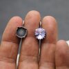 Antique Silver Round 12 mm Dangle Earring Setting Fit Swarovski Rivoli 1122