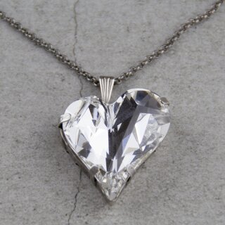 necklace setting for  27x25 mm Heart Swarovski Crystals