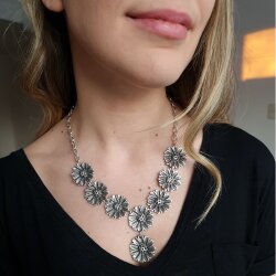 Blumen Hippie Kette Statement Gothic Mittelalter , Blume...