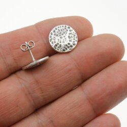 mushroom heads stud earrings, ø 1,5 cm