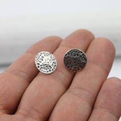 mushroom heads stud earrings, ø 1,5 cm