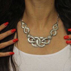 Infinity, Knot, Loop Necklace Statement Gothic Bohemian Medieval