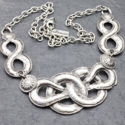 Infinity, Knot, Loop Necklace Statement Gothic Bohemian Medieval