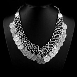 Orientalischer Look, Boho Style Kette Statement Gothic...