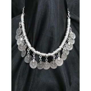 Boho Style Kette Statement Gothic Mittelalter mit Münzen Elementen