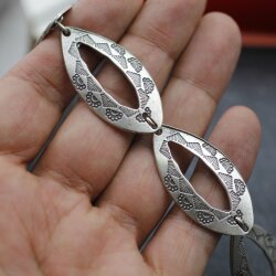 Ethno Look Bracelet with oval metal elements